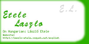 etele laszlo business card