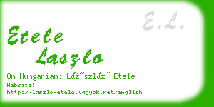 etele laszlo business card